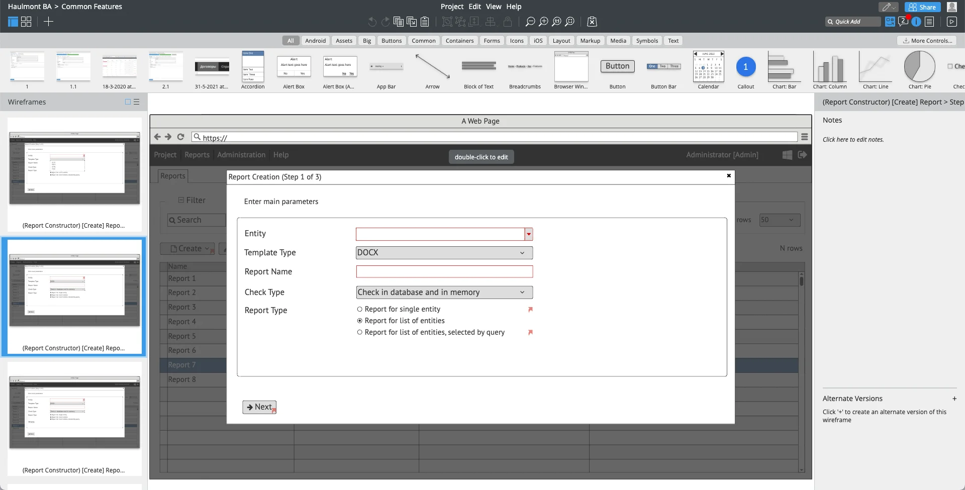 使用 Balsamiq 创建原型